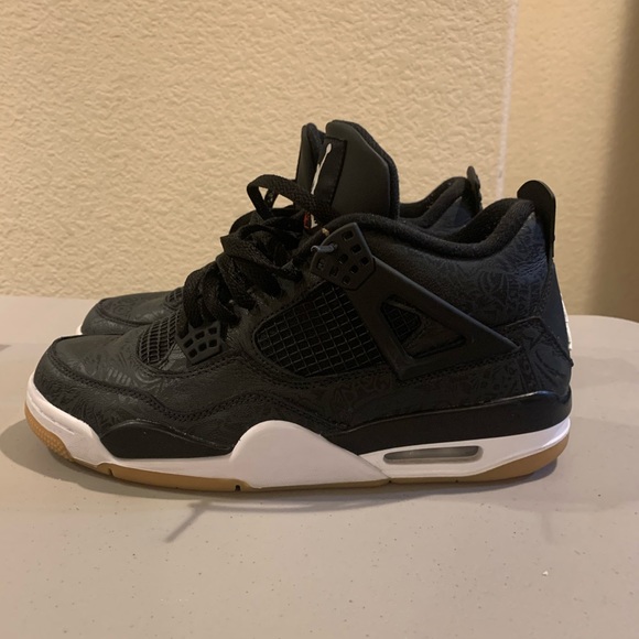 Jordan 4 Retro Laser Black Gum - Picture 2 of 5